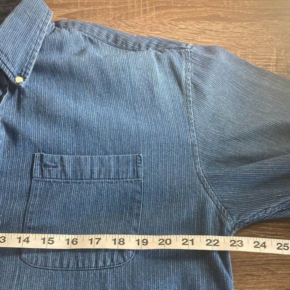 EUC J Riggings Mens Long Sleeve Button Up Blue Vintage 90s Adult Medium - Picture 4 of 8